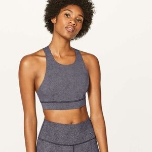 Lululemon Fast & Free Bra Disperse Dusky Lavender Black